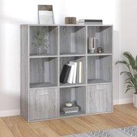 Book Cabinet Grey Sonoma 98x30x98 cm