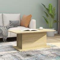 Berkfield Home Coffee Table Sonoma Oak 102x55.5x40 cm Engineered Wood in Beige