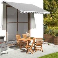 Berkfield Home Replacement Fabric for Awning Anthracite & White 3.5x2.5 m in Black