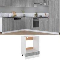 Berkfield Home Oven Cabinet Grey Sonoma 60x46x81.5 cm Engineered Wood