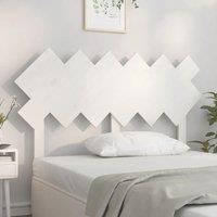 Berkfield Home Bed Headboard White 132x3x81 cm Solid Wood Pine | Size: 132 x 3 x 81 cm