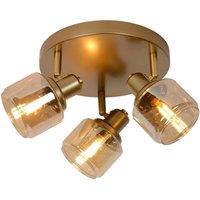 Lucide 'BJORN' Dimmable Rotatable Stylish Indoor Ceiling Spotlight 3xE14 in Gold