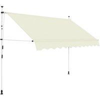 Berkfield Home Manual Retractable Awning 250 cm Cream in Beige