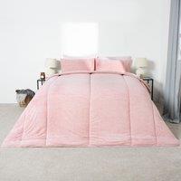 OHS Teddy Fleece Coverless Duvet 10.5 TOG Pillowcase in Light Pink | Size: King