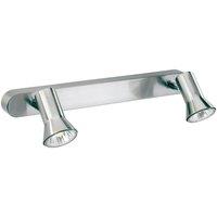 Netlighting Magnum 2 Light Spotlights Bar Light Brushed Steel GU10 in Grey