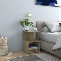 Berkfield Home Bedside Cabinet Sonoma Oak 35x35x55 cm Engineered Wood in Brown | Size: 35 x 35 x 55 cm