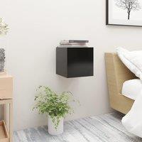 Berkfield Home Bedside Cabinet Black 30.5x30x30 cm Engineered Wood