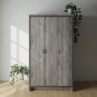 GFW Boston 3 Door Wardrobe in Grey