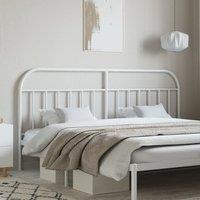 Berkfield Home Metal Headboard White 193 cm