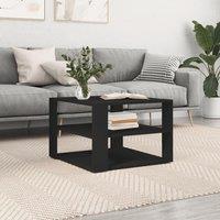 Berkfield Home Coffee Table Black 59.5x59.5x40 cm Engineered Wood