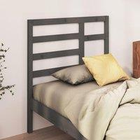 Berkfield Home Bed Headboard Grey 96x4x104 cm Solid Wood Pine | Size: 96 x 4 x 104 cm