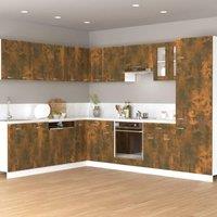 Berkfield Home Hanging Cabinet Smoked Oak 60x31x40 cm Engineered Wood in Brown | Size: 60 x 31 x 40 cm