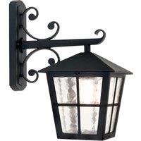 Netlighting Canterbury 1 Light Outdoor Wall Lantern Light Black E27
