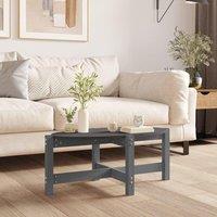 Berkfield Home Coffee Table Grey 87x48x35 cm Solid Wood Pine | Size: 87 x 48 x 35 cm