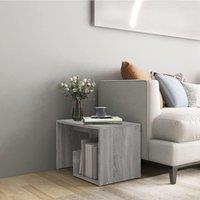 Berkfield Home Side Table Grey Sonoma 59x36x38 cm Engineered Wood | Size: 59 x 36 x 38 cm