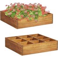 Herb Garden Raised Bed Solid Acacia Wood 60x60x15 cm