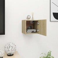 Berkfield Home Wall Mounted TV Cabinet Sonoma Oak 30.5x30x30 cm in Brown