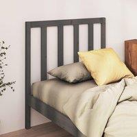 Berkfield Home Bed Headboard Grey 96x4x100 cm Solid Wood Pine | Size: 96 x 4 x 100 cm