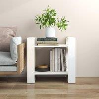 Berkfield Home Book Cabinet/Room Divider White 60x35x57 cm Solid Wood Pine | Size: 60 x 35 x 57 cm