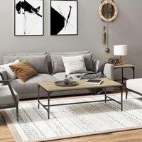 Berkfield Home Coffee Table Sonoma Oak 100x50x35 cm Engineered Wood in Brown | Size: 100 x 50 x 35 cm