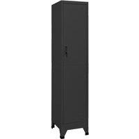 Berkfield Home Locker Cabinet Anthracite 38x45x180 cm Steel in Black | Size: 38 x 45 x 180 cm