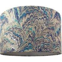 Happy Homewares Contemporary & Vivid Peacock Print Table/Pendant Lamp Shade in Soft Cotton | Size: 16 inches