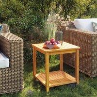 Berkfield Home Side Table Solid Acacia Wood 45x45x45 cm in Brown | Size: 45 x 45 x 45 cm