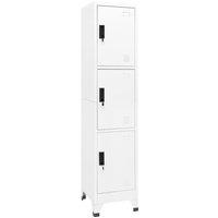 Berkfield Home Locker Cabinet White 38x45x180 cm Steel | Size: 38 x 45 x 180 cm
