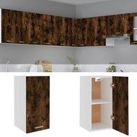 Hanging Cabinet Smoked Oak 29.5x31x60 cm Engineered Wood