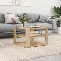 Berkfield Home Coffee Table Sonoma Oak 59.5x59.5x40 cm Engineered Wood in Brown