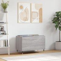Berkfield Home Record Cabinet Grey Sonoma 74.5x38x48 cm Engineered Wood