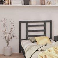 Berkfield Home Bed Headboard Grey 96x4x100 cm Solid Wood Pine | Size: 96 x 4 x 100 cm