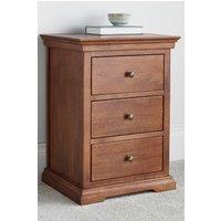 Time4sleep Toulon Mahogany 3 Drawer Bedside in Brown