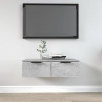 Berkfield Home Wall Cabinet Concrete Grey 68x30x20 cm Engineered Wood | Size: 68 x 30 x 20 cm