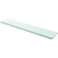 Berkfield Home Shelves 2 pcs Panel Glass Clear 110x20 cm
