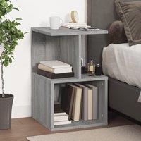 Berkfield Home Bedside Cabinet Grey Sonoma 35x35x55 cm Engineered Wood | Size: 35 x 35 x 55 cm