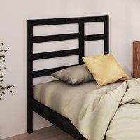 Berkfield Home Bed Headboard Black 96x4x104 cm Solid Wood Pine | Size: 96 x 4 x 104 cm