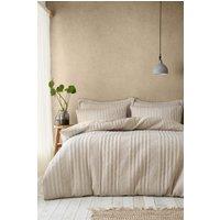 Pineapple Elephant 'Tamba Jersey Stripe' Duvet Cover Set in Natural | Size: Double