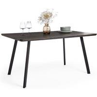 VonHaus Burton Wood Effect 6 Seater Dining Table in Dark Brown