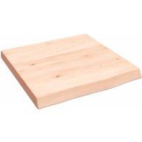 Berkfield Home Wall Shelf 40x40x(2-4) cm Untreated Solid Wood Oak in Brown