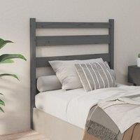 Berkfield Home Bed Headboard Grey 96x4x100 cm Solid Wood Pine | Size: 96 x 4 x 100 cm
