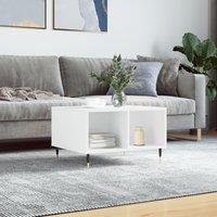 Coffee Table White 60x50x36.5 cm Engineered Wood