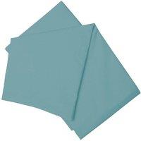 Belledorm Easy Care 200 Thread Count Cotton Polyester Percale Flat Sheet in Teal | Size: King