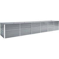 Berkfield Home Garden Raised Bed Galvanised Steel 480x80x77 cm Grey | Size: 480 x 80 x 77 cm