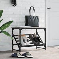 Berkfield Home Shoe Rack Grey Sonoma 60x30x45 cm Engineered Wood | Size: 60 x 30 x 45 cm
