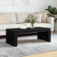 Berkfield Home Coffee Table Black 102x50x36 cm Engineered Wood | Size: 102 x 50 x 36 cm