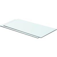 Shelves 2 pcs Panel Glass Clear 60x25 cm