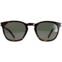 Saint Laurent Square Dark Havana Grey SL 28 SLIM Sunglasses in Brown