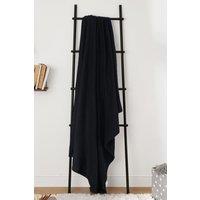 OHS Wholesale 10 Pack Plain Fleece Blanket Sofa Throw Joblot in True Black | Size: 120 cm x 150 cm