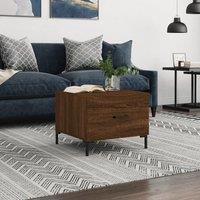 Berkfield Home Coffee Table Brown Oak 50x50x40 cm Engineered Wood | Size: 50 x 50 x 40 cm